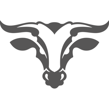 Bull head silhouette vintage hand drawn illustration farm animal png