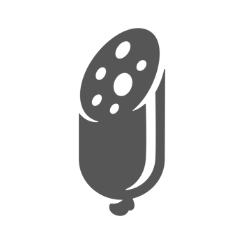 Meat sausages silhouette vintage hand drawn illustration butcher shop graphics png