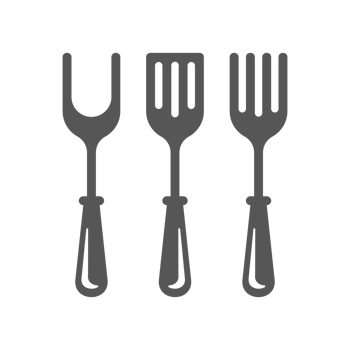 Barbecue fork and spatula silhouette vintage hand drawn illustration. png