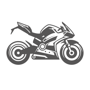 Sport motorcycle hand drawn silhouette illustration for vintage logo design png