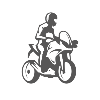 Sport motorcycle hand drawn silhouette illustration for vintage logo design png