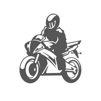 Sport motorcycle hand drawn silhouette illustration for vintage logo design png