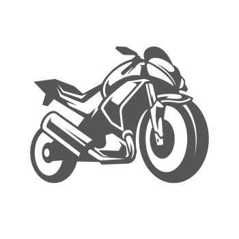 Sport motorcycle hand drawn silhouette illustration for vintage logo design png
