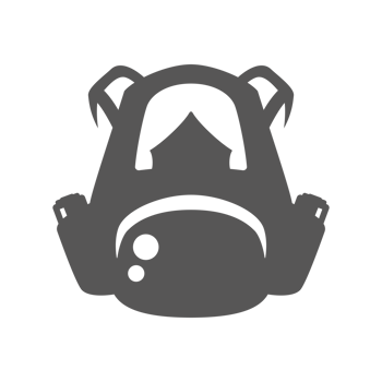 Backpack hand drawn silhouette illustration for retro logo design png