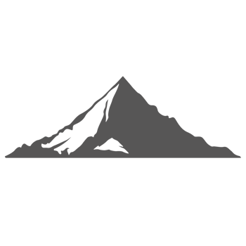 Mountain hand drawn silhouette illustration for retro logo design png