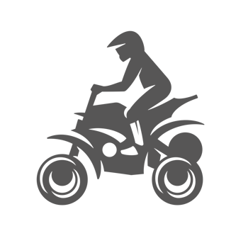 ATV hand drawn silhouette illustration for retro logo design png