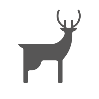 Deer hand drawn silhouette illustration for vintage logo design png