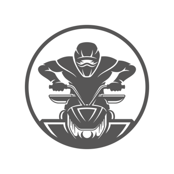 ATV hand drawn silhouette illustration for retro logo design png