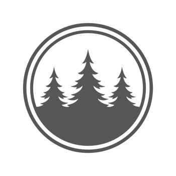 Forest hand drawn silhouette illustration for retro logo design png