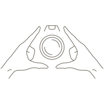 Camera with Hands Gesture Line Art png
