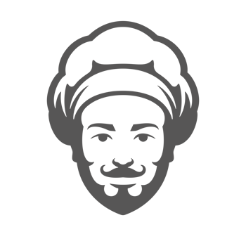 Chef men face with hat hand drawn silhouette illustration for vintage logo design png