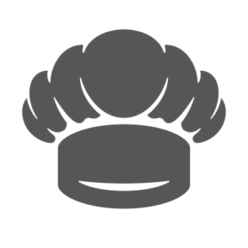 Chef hat hand drawn silhouette illustration for vintage logo design png