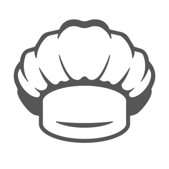 Chef hat hand drawn silhouette illustration for vintage logo design png