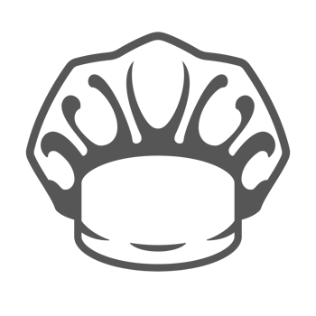 Chef hat hand drawn silhouette illustration for vintage logo design png