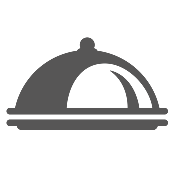 Dish cloche hand drawn silhouette illustration for vintage logo design png