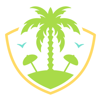 Palm tree on shield hand drawn silhouette retro illustration png