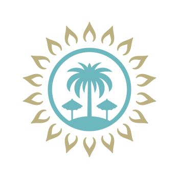 Palm tree hand drawn silhouette retro illustration png