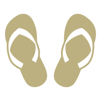 Flip flop hand drawn silhouette retro illustration png