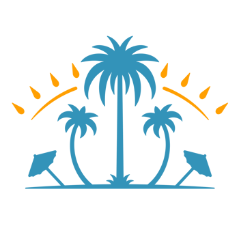 Palm tree hand drawn silhouette retro illustration png