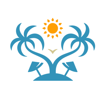 Palm tree hand drawn silhouette retro illustration png