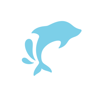 Dolphin hand drawn silhouette retro illustration png