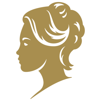 Bride head profile silhouette hand drawn icon vintage illustration png