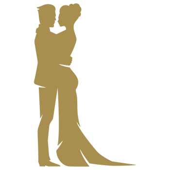 Bride and groom embrace hand drawn icon vintage illustration png