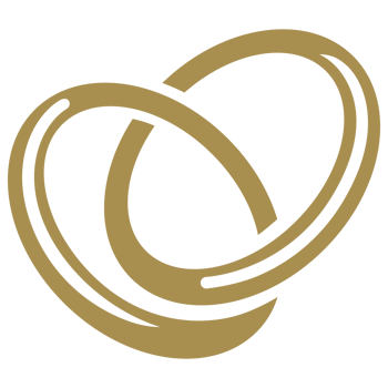 Crossed golden wedding rings hand drawn icon vintage illustration png