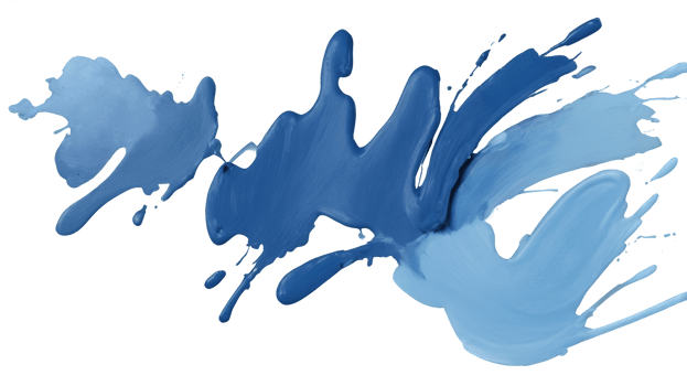 Blue ink brush stroke, isolated on transparent background. png