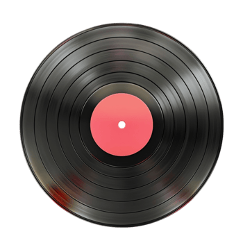Vinyl record Isolated on Transparent background AI-Generative png