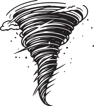 Tornado Sketch Illustration. vector