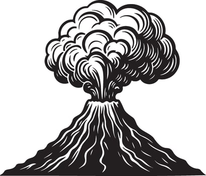 Volcano Eruption Illustration. vector