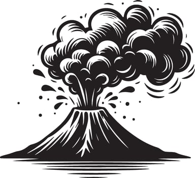 Volcano Eruption Illustration. vector