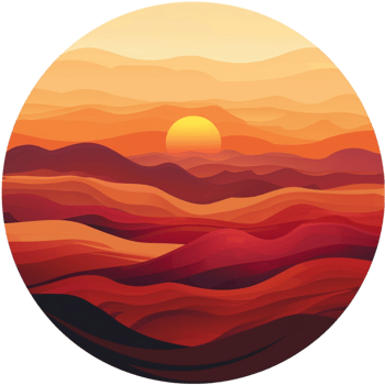 Circle of Light Captivating Sunset Paintings in Circular Form png
