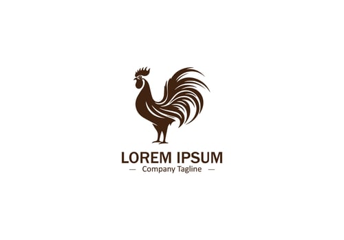 Charming Rooster Icon for Rural and Rustic Product Branding vector