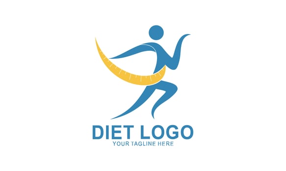 Weight loss concept diet program logo vector