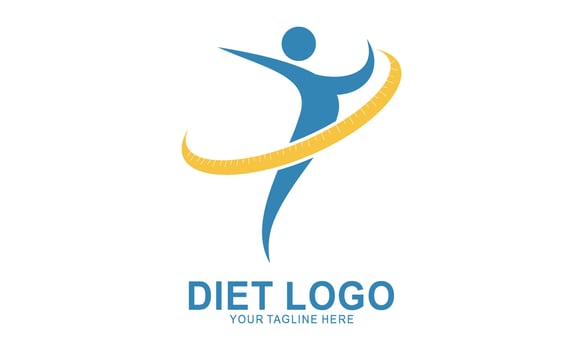 Weight loss concept diet program logo vector