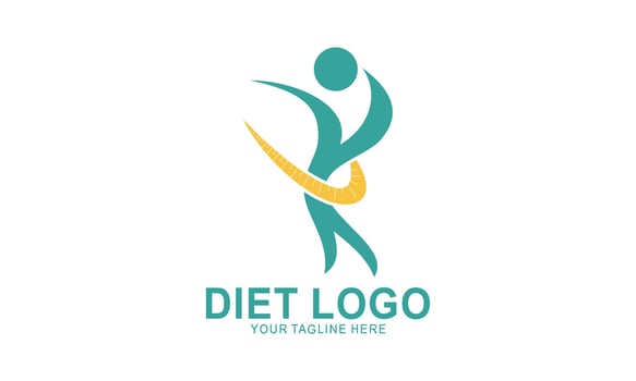 Weight loss concept diet program logo vector