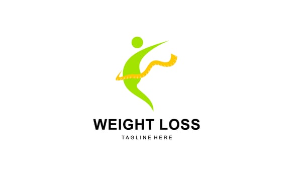 Weight loss concept diet program logo vector