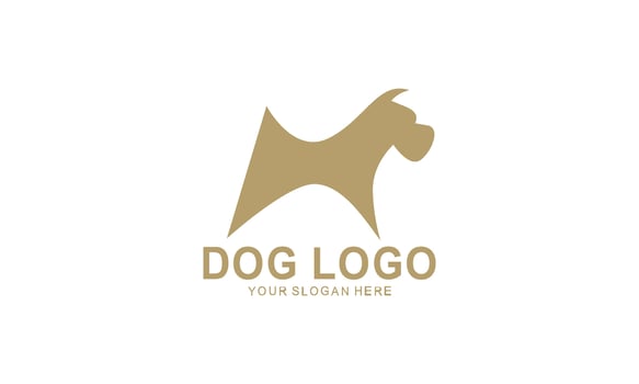 The character of cute dog, puppy logo vector