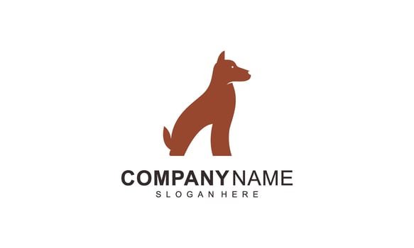 The character of cute dog, puppy logo vector
