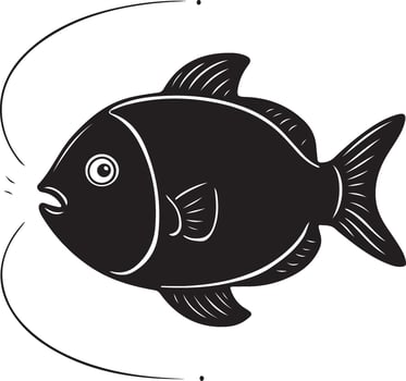 Artwork of silhouette fish vector