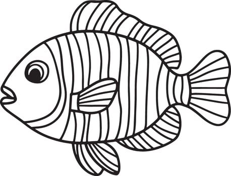 Line Artwork of Oscarfish vector