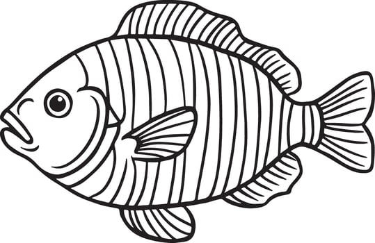 Line Artwork of Sole fish vector
