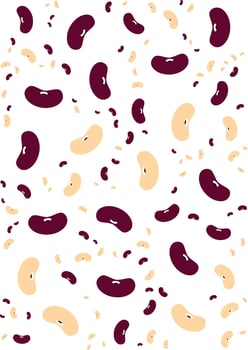 Flaxseed. Healthy unpeeled seeds on white backgrond. vector