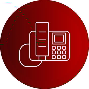 LandLine Button Phone Line Button Icon vector
