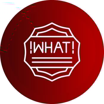 What Line Button Icon vector