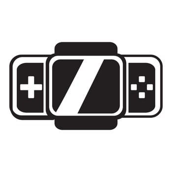 game console logo or icon vector