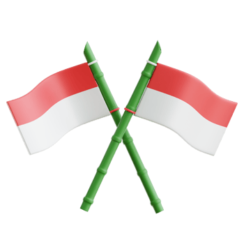 Indonesia Flag 3d Illustration png