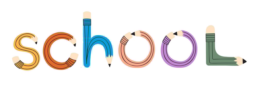 Educational concept made from pencils. Back to school hand draw illustration vector